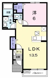 アルモニー・カーサ【1階】の間取り