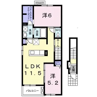 ヴァンヴェール A【2階】の間取り