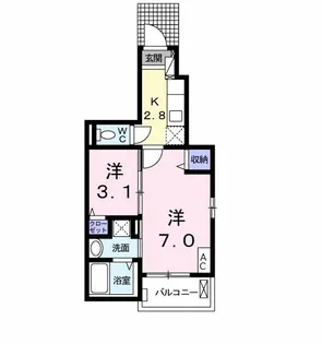 カーサ アンダンテⅡ【1階】の間取り