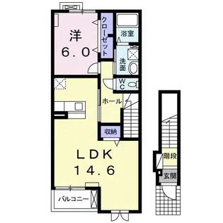 フルールメゾンⅡ【2階】の間取り