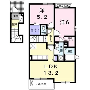 クロバーズ【2階】の間取り