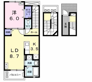 サンコート東塚【3階】の間取り