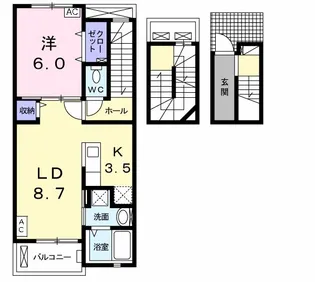 サンコート東塚【3階】の間取り