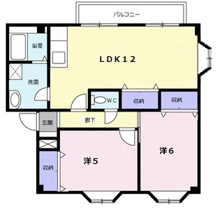 サンハイツ【2階】の間取り