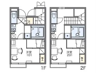 レオパレスプレアマール【1階】の間取り