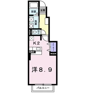 ロワイヤル城南【1階】の間取り