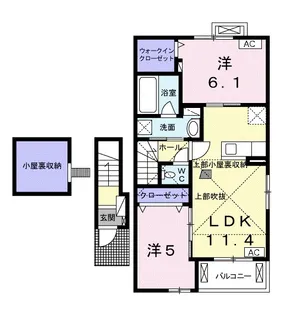 コンフォート西鶉 Ⅱ【2階】の間取り