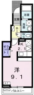 MARSA 旦島【1階】の間取り