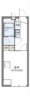 レオパレス希望の丘【206号室】の間取り