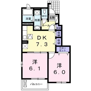 ポスト・ラ・ソーレ三浦Ⅱ【1階】の間取り