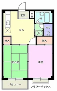 岐南ハイツB【1階】の間取り
