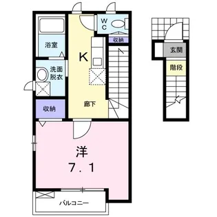 アソシエA【2階】の間取り