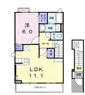 ネオ・イースト【2階】の間取り