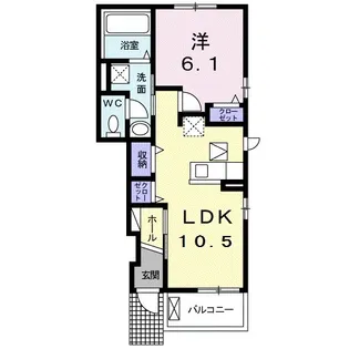 クラール ミルト【1階】の間取り