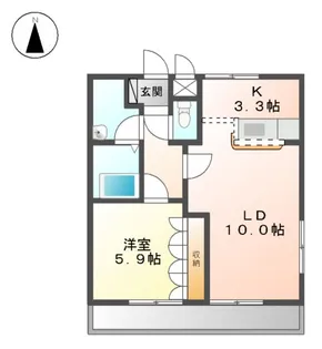 末広エステート B【1階】の間取り