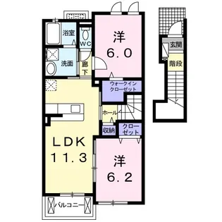 ベル ソレイユ【2階】の間取り