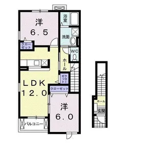 ベル メゾンB【2階】の間取り
