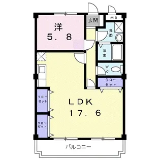 アンティエール【4階】の間取り