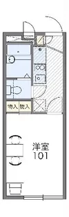 レオパレス城南Ⅱ【2階】の間取り
