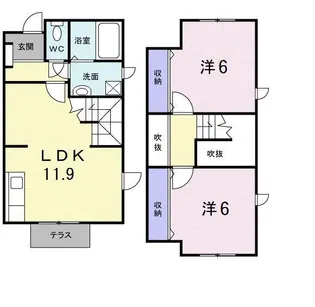 フリ−レ−ベン【1階】の間取り