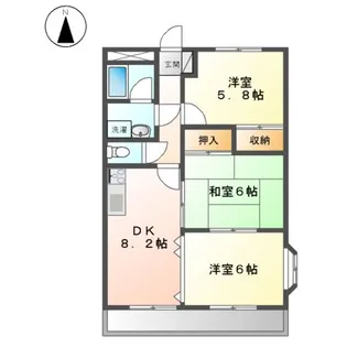エスペランツア【3階】の間取り