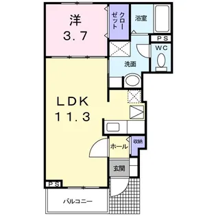 メテオ【1階】の間取り