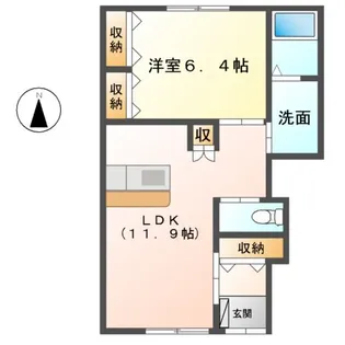 サン・セレスト【1階】の間取り