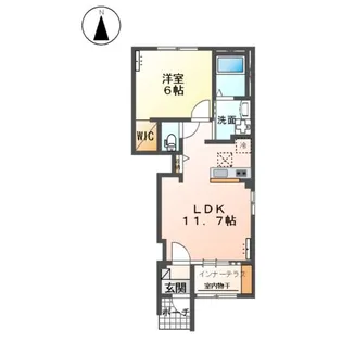 フルール B棟【1階】の間取り