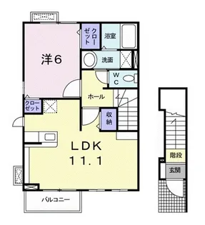 プリムヴェール【2階】の間取り
