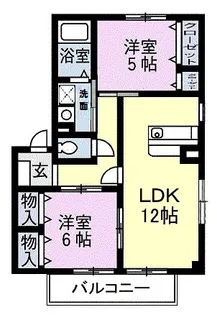 コンフォルタ−ブルB【2階】の間取り