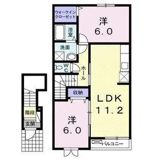 コモタウンB【2階】の間取り
