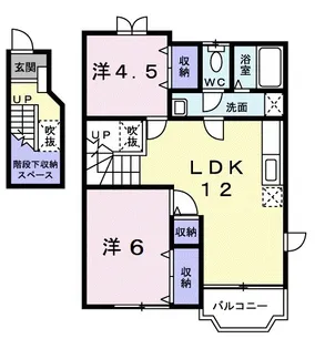ペイトン・プレイス A【2階】の間取り