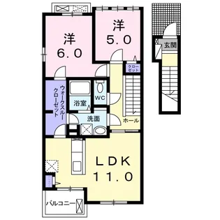 カーサ カローレ【2階】の間取り