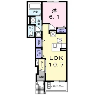 ディアコート 上柴【1階】の間取り