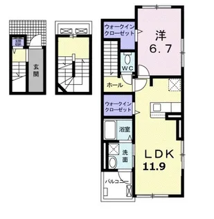 ラフィネ【3階】の間取り