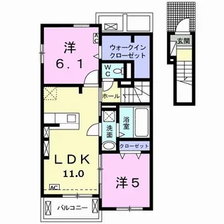 コンフォート856 Ⅱ【2階】の間取り