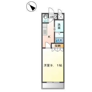 ソルティ1【105号室】の間取り