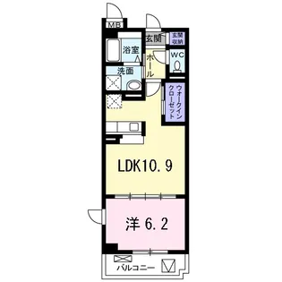 レジデンスハライチC【2階】の間取り