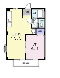 グリーンハイツ林【1階】の間取り