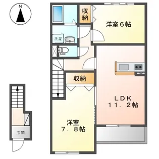 カサブランカ【2階】の間取り