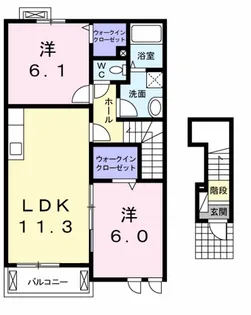 グロースフィールドⅠ【2階】の間取り