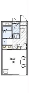 レオパレスラピスライト【109号室】の間取り