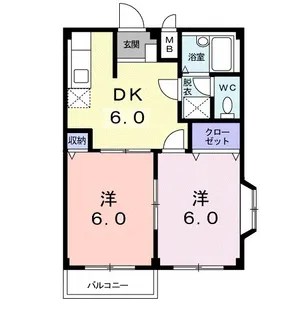 エルディム・小暮【1階】の間取り