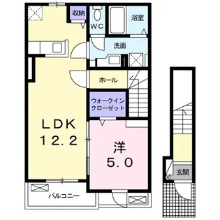 ベルフラワ−Ⅳ【2階】の間取り