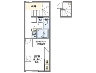 レオパレスYUKA【211号室】の間取り