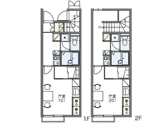 レオパレスFlats East【212号室】の間取り