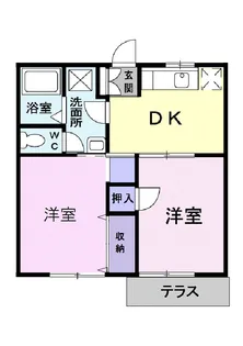 レイクサイドドミール【1階】の間取り
