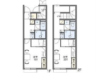 レオパレスラフォーレB【115号室】の間取り