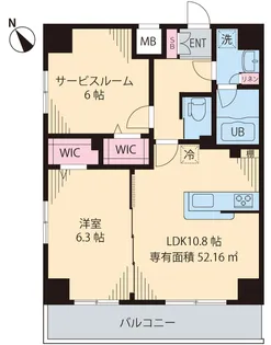 シャルマン ショコラ【604号室】の間取り