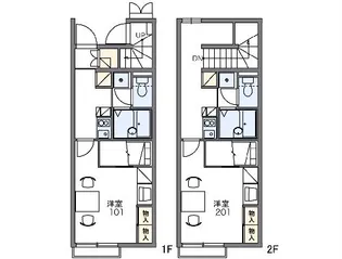 レオパレスフローラ松寺【105号室】の間取り